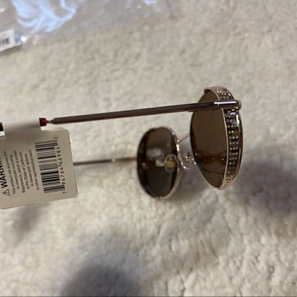 NWT Joe’s Jeans Gold Round Aviator Sunglasses